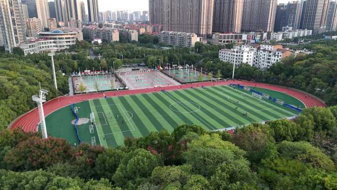 平湖公园 衡阳 足球场 锻炼 跑步赛道