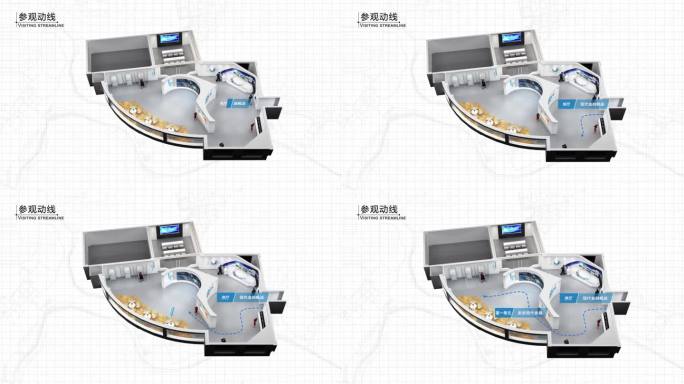 展厅参观动线图AE模板