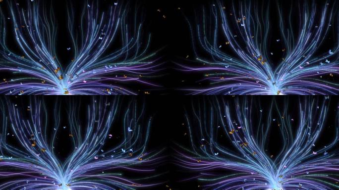 蝴蝶彩色粒子4K