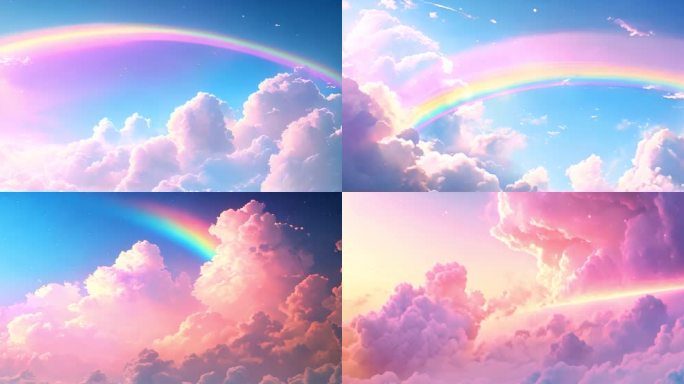 梦幻彩虹天空云