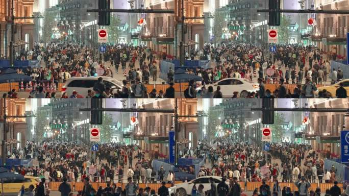 上海外滩区域夜景