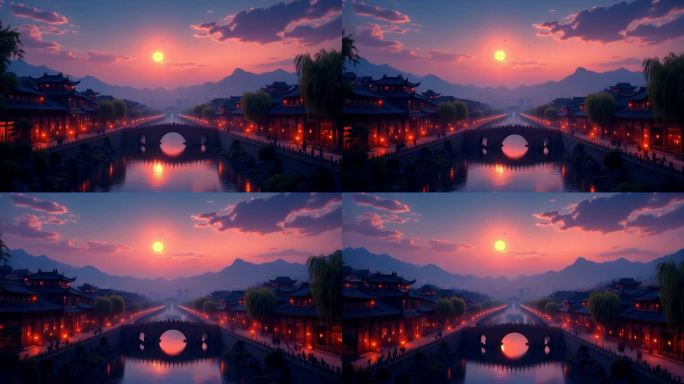 高清3D除夕夜景色