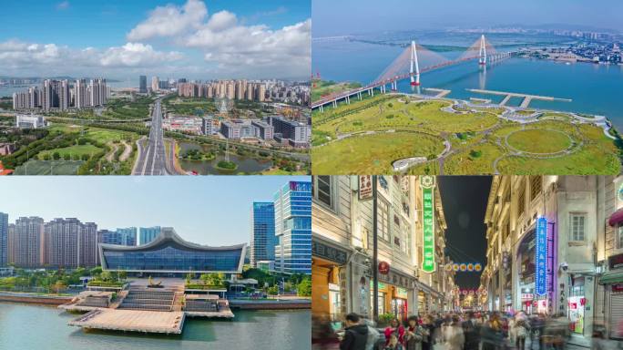 汕头地标空镜素材合集风光唯美大气航拍延时