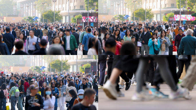 南京路步行街人流人潮升格