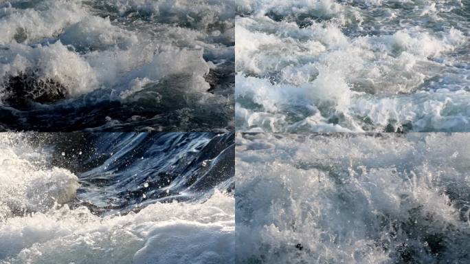 波涛汹涌江水河水