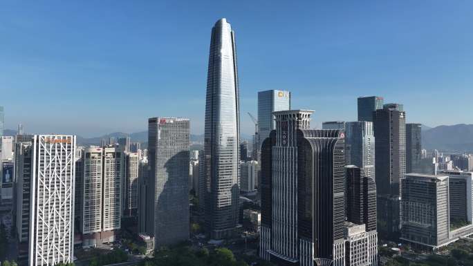 深圳福田市中心CBD航拍