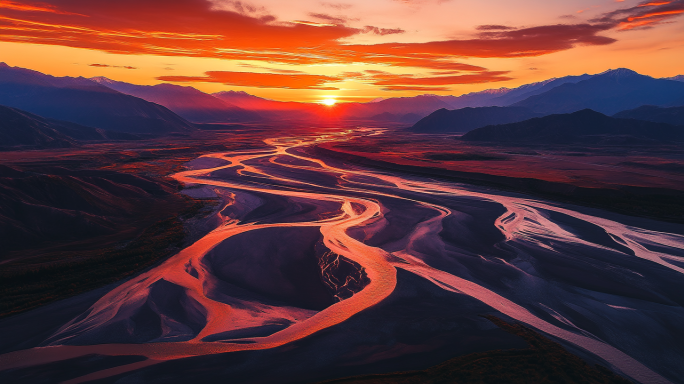 黄河母亲河黄河日出高原草原