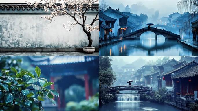 烟雨江南风景里的中国