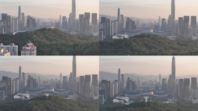 深圳福田中心区建筑群航拍