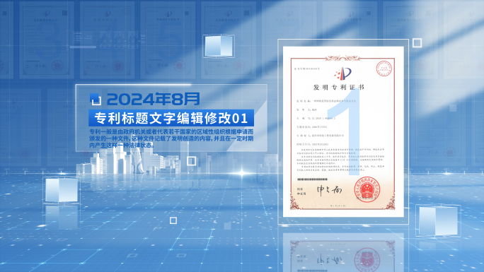 4K高端简洁文件专利包装展示模板