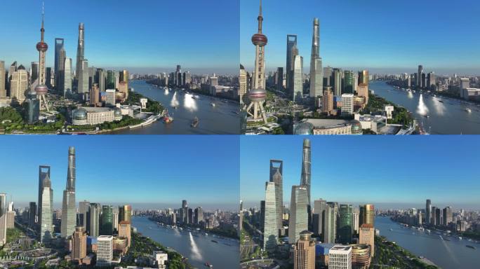 上海陆家嘴城市地标航拍