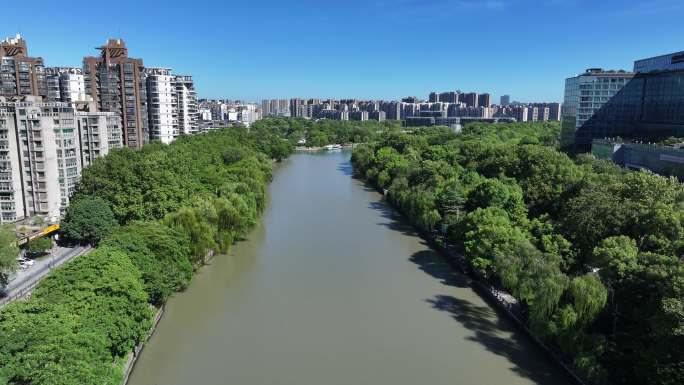 京杭大运河杭州段航拍