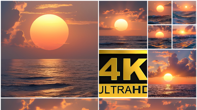 4K海上日出