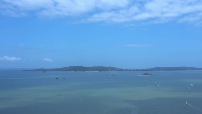远眺金门岛航拍