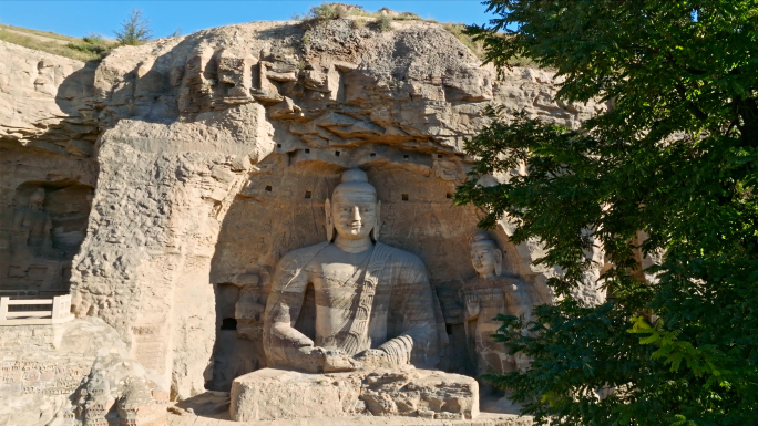 4K山西大同 云冈石窟实拍