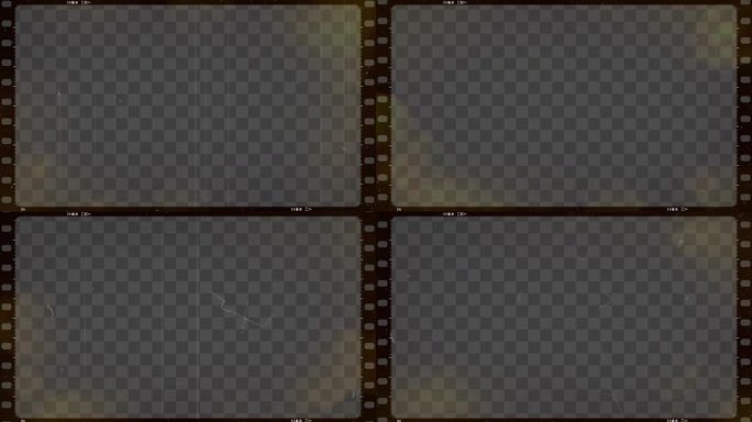 老电影胶片边框素材【带透明通道】