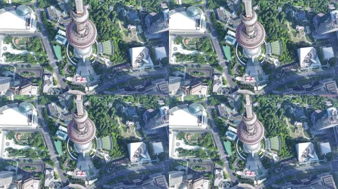 上海陆家嘴城市地标航拍