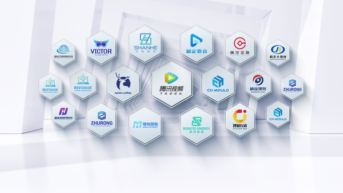4K企业合作伙伴品牌logo墙