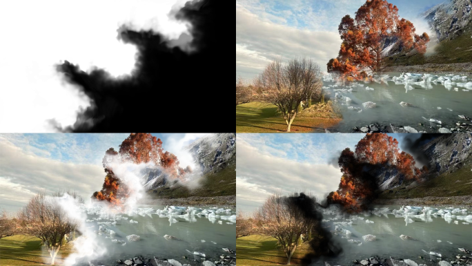 可编辑 水墨转场 雾气转场