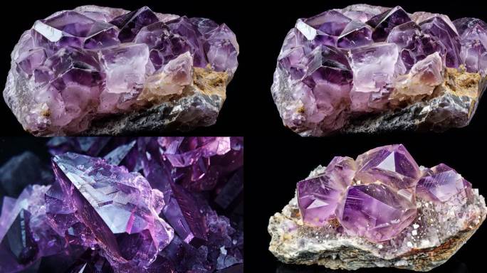 紫色水晶 水晶矿石宝石