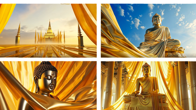 神圣庄严的金色佛像