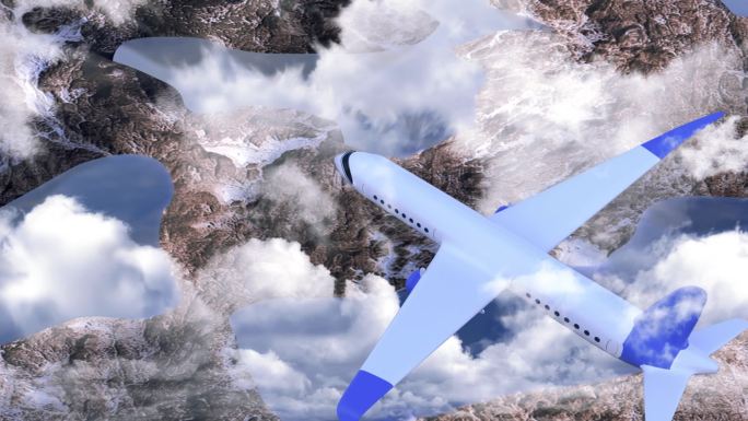 飞机穿越云层