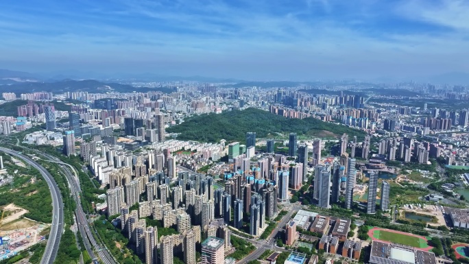 深圳龙岗城市宣传片 龙岗中心建筑航拍