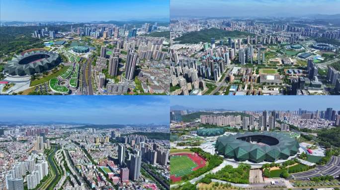 深圳龙岗城市宣传片 龙岗中心建筑航拍
