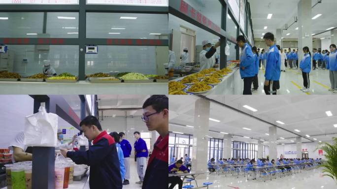 校园食堂  高中中专学生 中学生餐厅