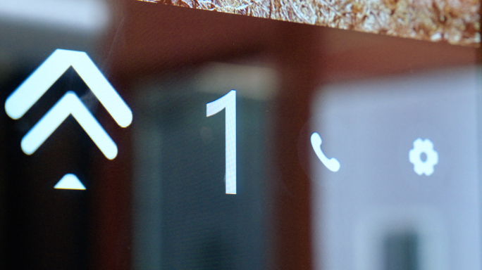 4K按电梯各种电梯楼层数字变化实拍