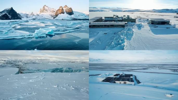 南极 企鹅 科考站
