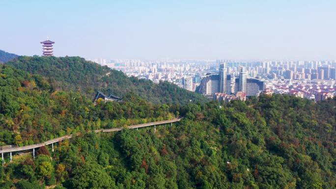 台州市椒江区，云西公园，航拍