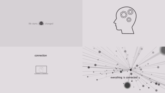 AI 人工智能MG动画-黑白点线科技风格