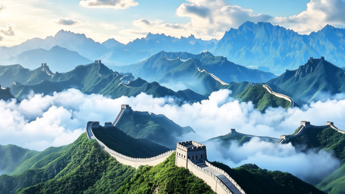大气磅礴的万里长城