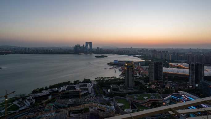 8k苏州工业园区日落延时