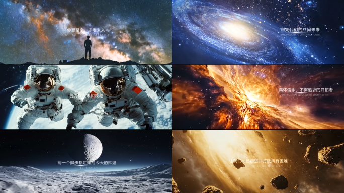 震撼宇宙风格超宽年会开场发布会启动片头