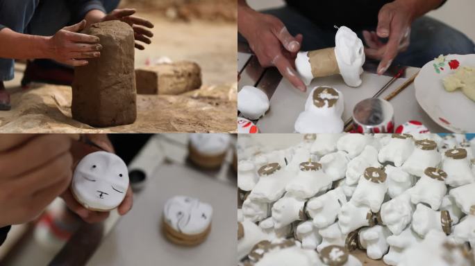 泥塑 手工 非遗 艺术工艺品 粘土 匠心