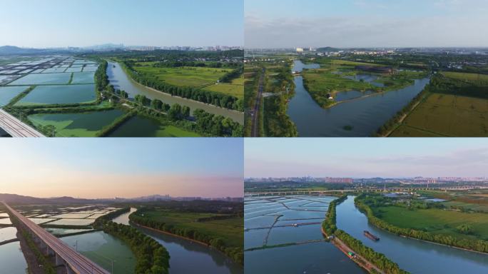 唯美湖州潞村风光乡村美丽风景美丽航道