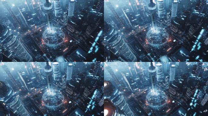 科幻城市电视塔