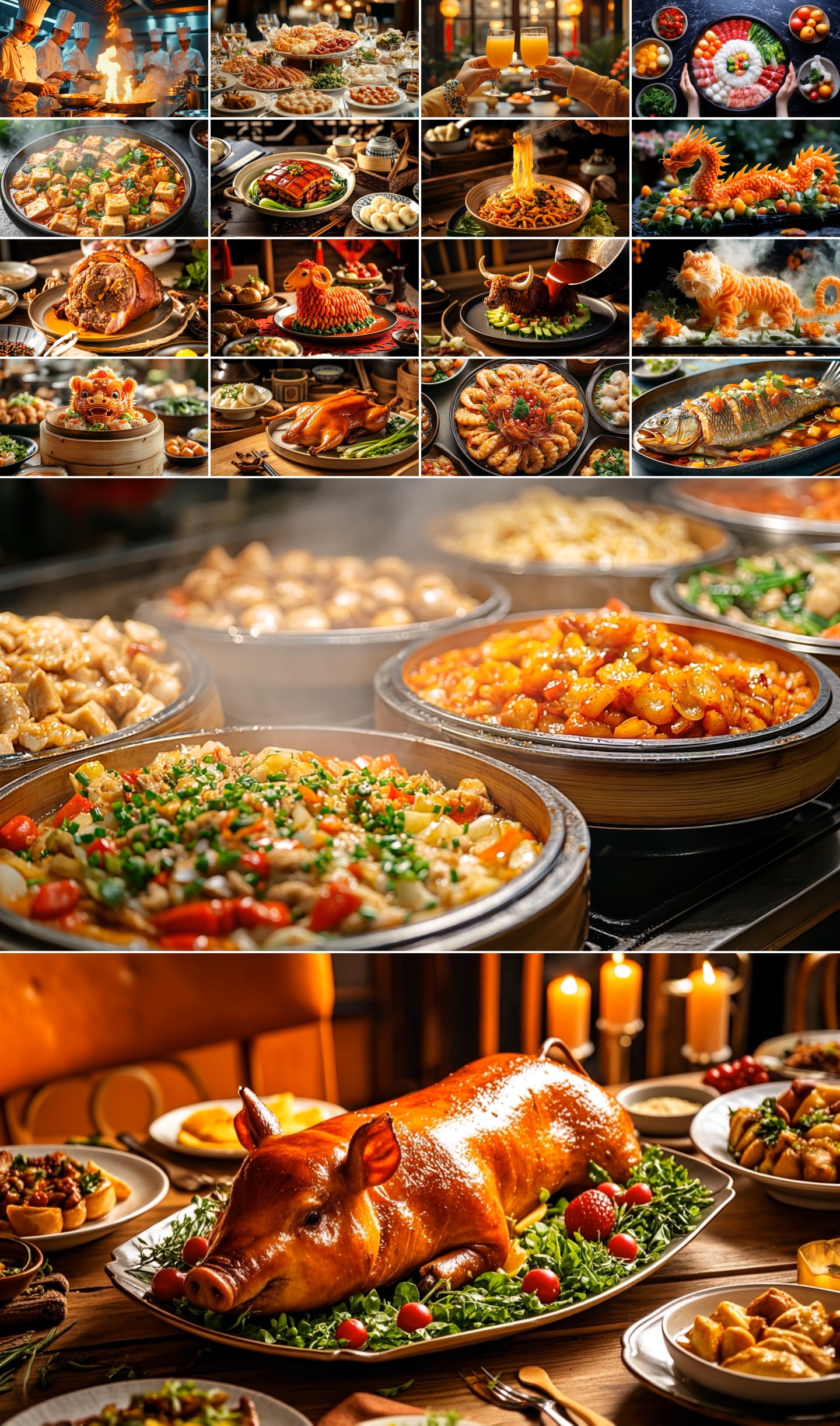 【4K】中华特色美食厨师酒店烹饪