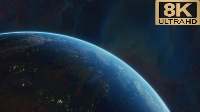 地球8K宇宙星空流星地球太空