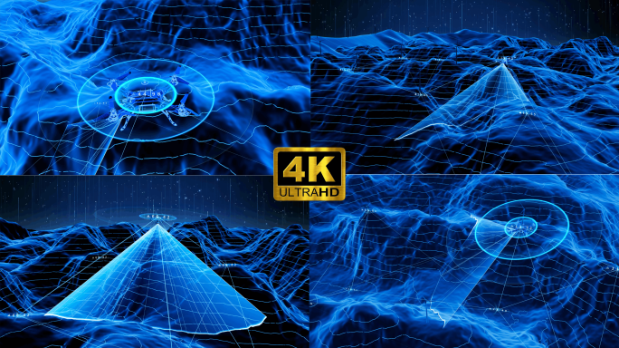 全息无人机勘探山脉测绘C4D工程