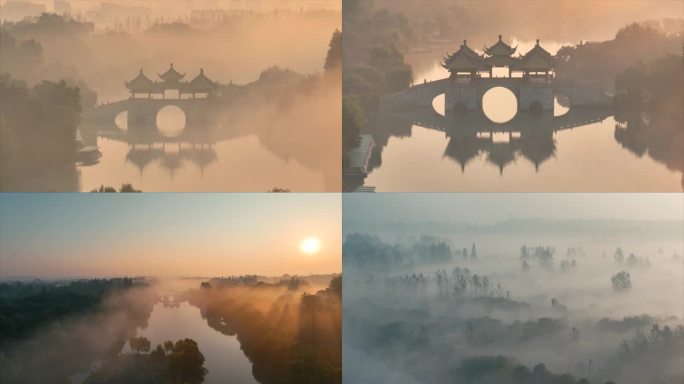 扬州瘦西湖早晨