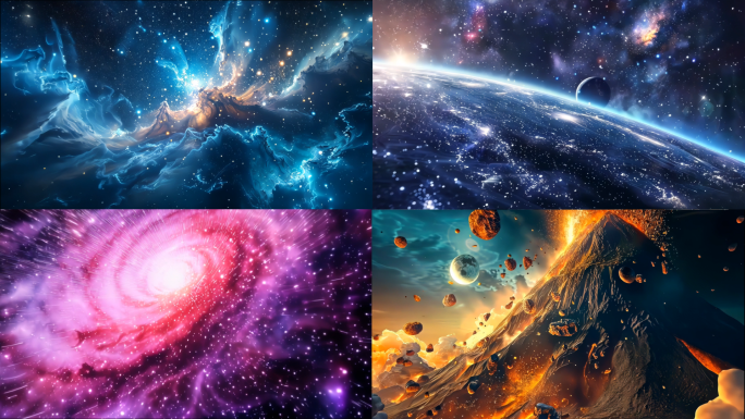 宇宙星空 银河黑洞火山喷发