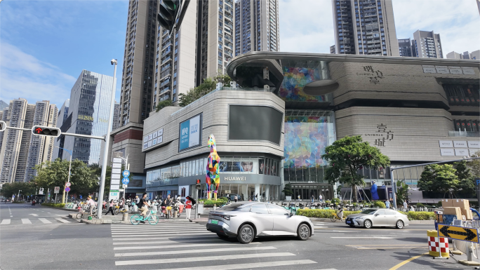 龙华壹方城商城延时素材 壹方城华为门店