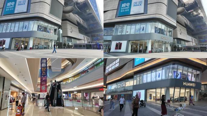 龙华壹方城商城延时素材 壹方城华为门店