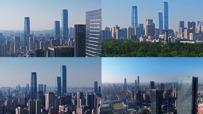 4k长沙城市天际线航拍
