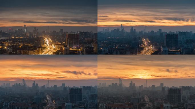 广州珠江新城日出