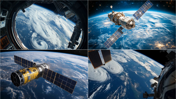 宇宙太空卫星 俯视地球