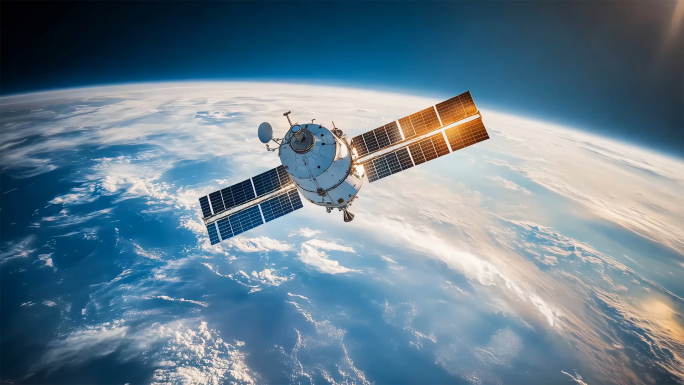 宇宙太空卫星 俯视地球